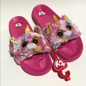Ty beanie baby slip on slides furry